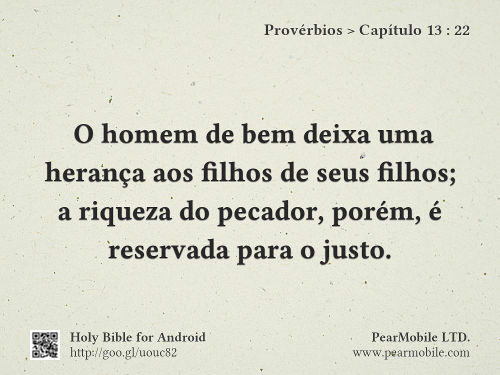 Provérbios, Capítulo 13:22